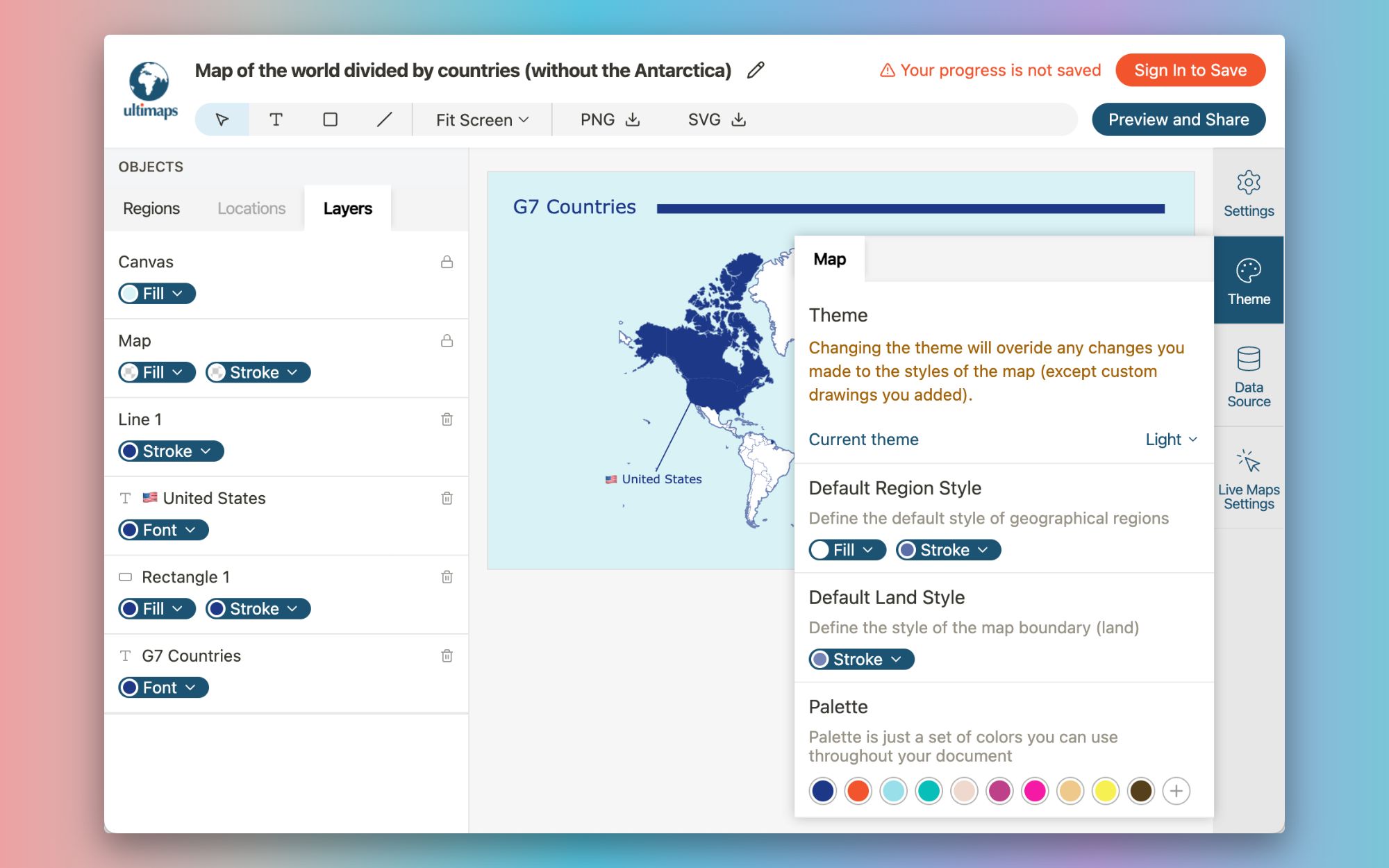 Ultimaps: customization options